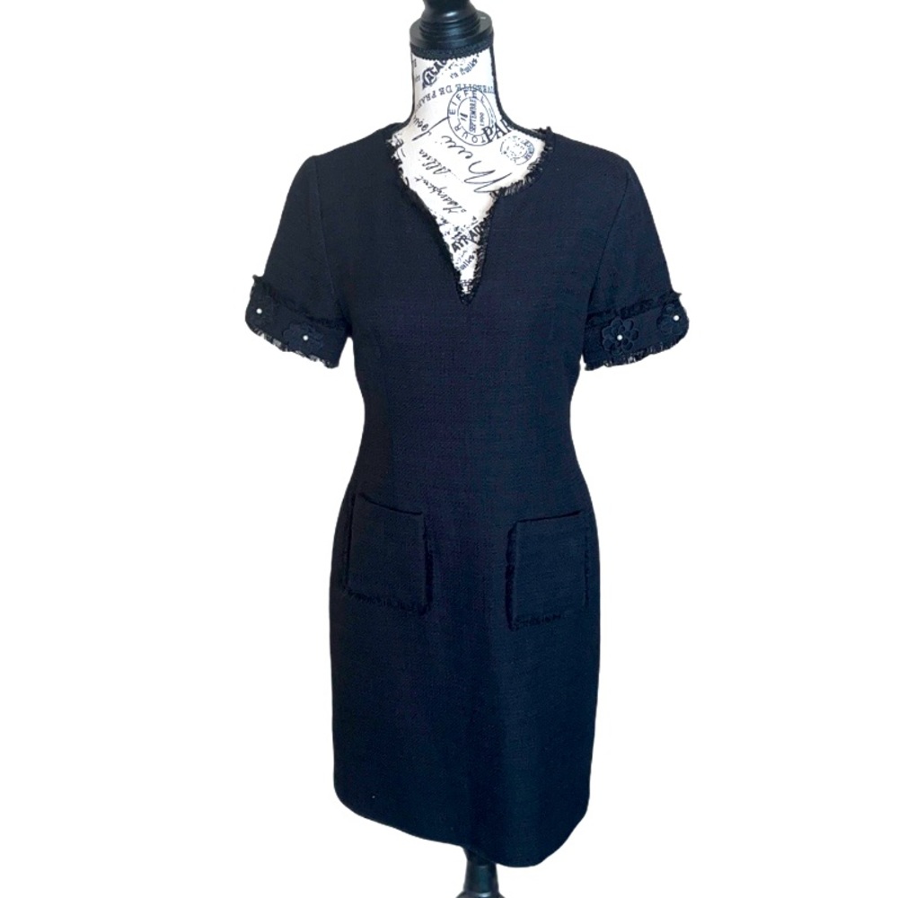 Karl Lagerfeld Paris Woven Short Sleeve Dress